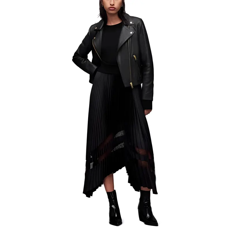 ALLSAINTS Long Sleeved Dress Women's Black-1