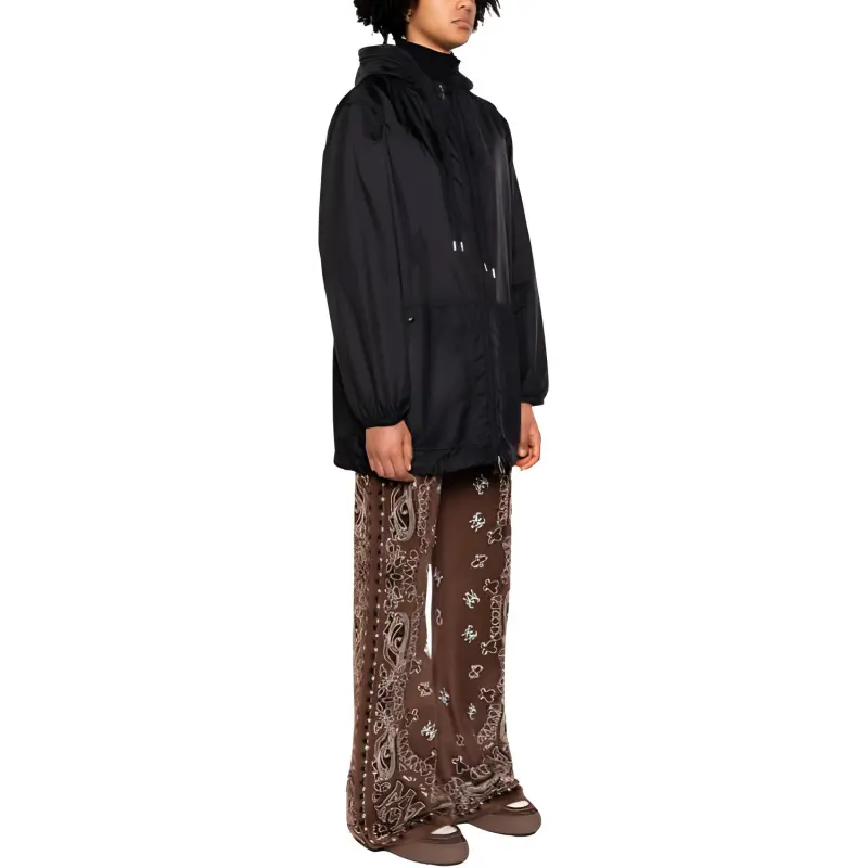 Moncler Mesh Panelled Zip Up Hooded Jacket-1