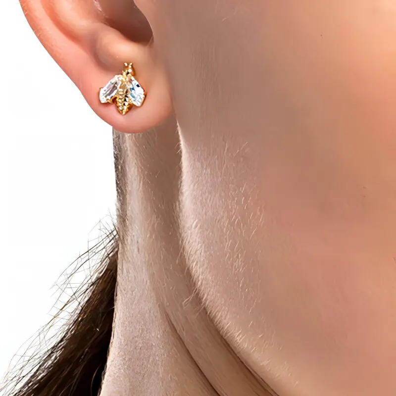 Swarovski Eternal Flower Alloy Stud Earrings Women's-4