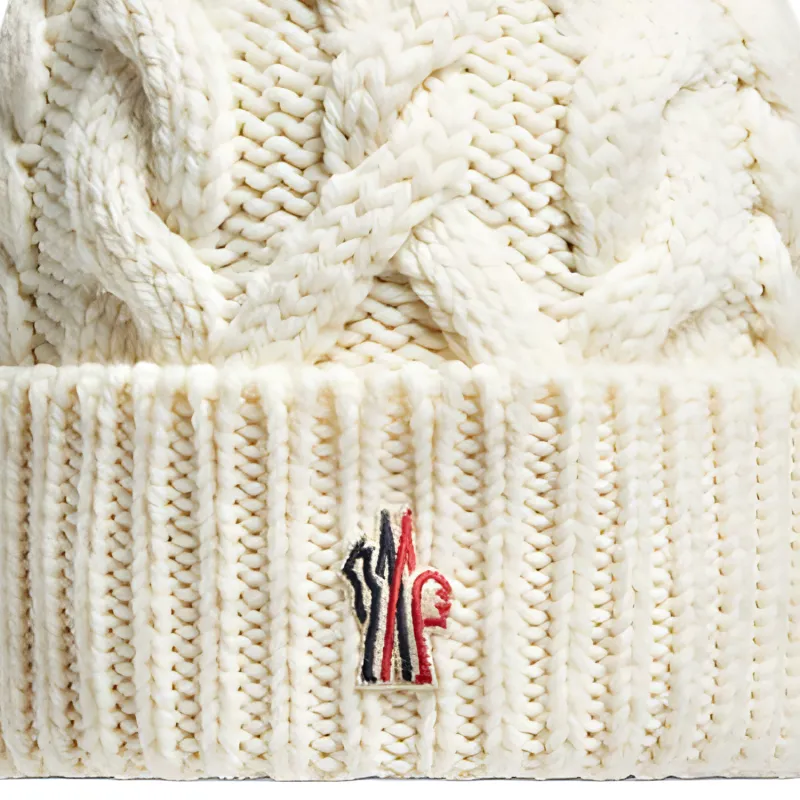 Moncler Logo Embroidered Knit Beanie-2