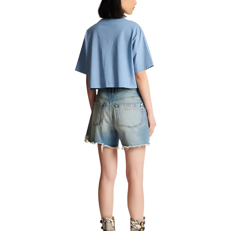 BALMAIN T Shirts Women's Blue-2