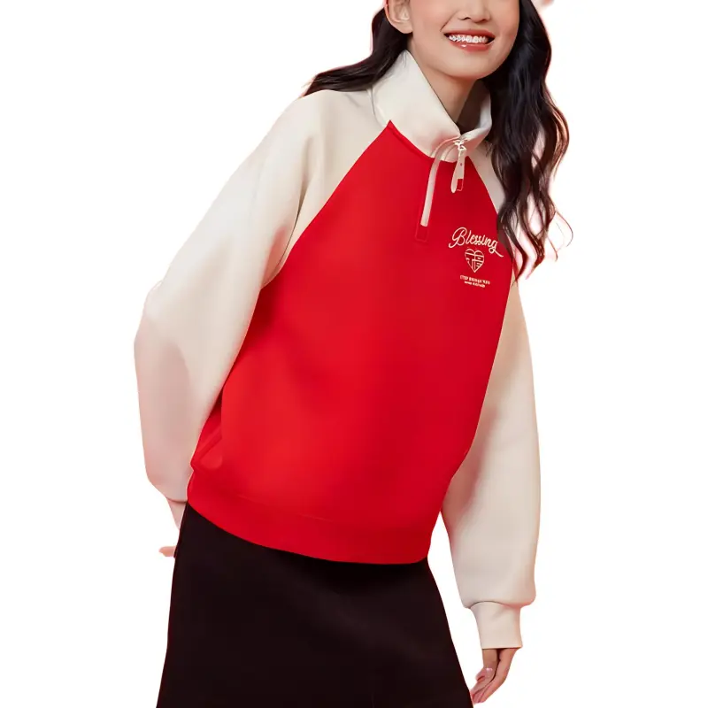XTEP Sweatshirt Women's Enchanted Red/Mountain Moon White-2