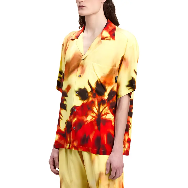 PALM ANGELS Palms On Fire Shirt-2