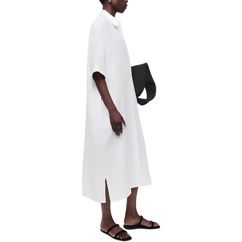 COS Short Sleeved Dresses Women's White-3