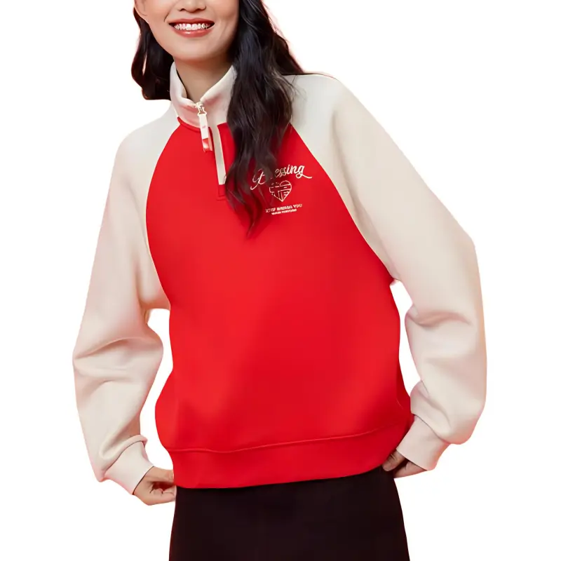 XTEP Sweatshirt Women's Enchanted Red/Mountain Moon White-1