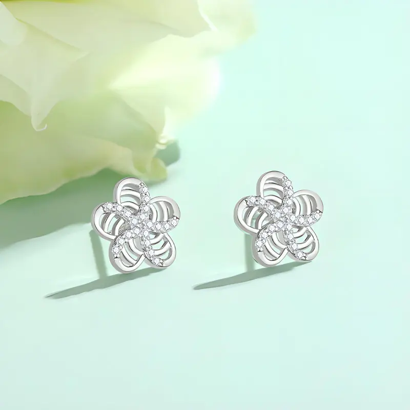 PRP S925 Silver Stud Earrings Women's-1