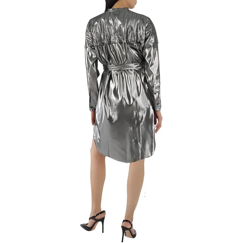 Burberry Long Sleeved Dress Women's Silver-2