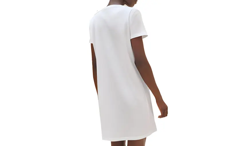 HERMES Short Sleeved Dresses Women's White-1