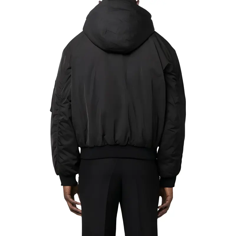 KENZO Logo patch Zip up Hooded Jacket-3