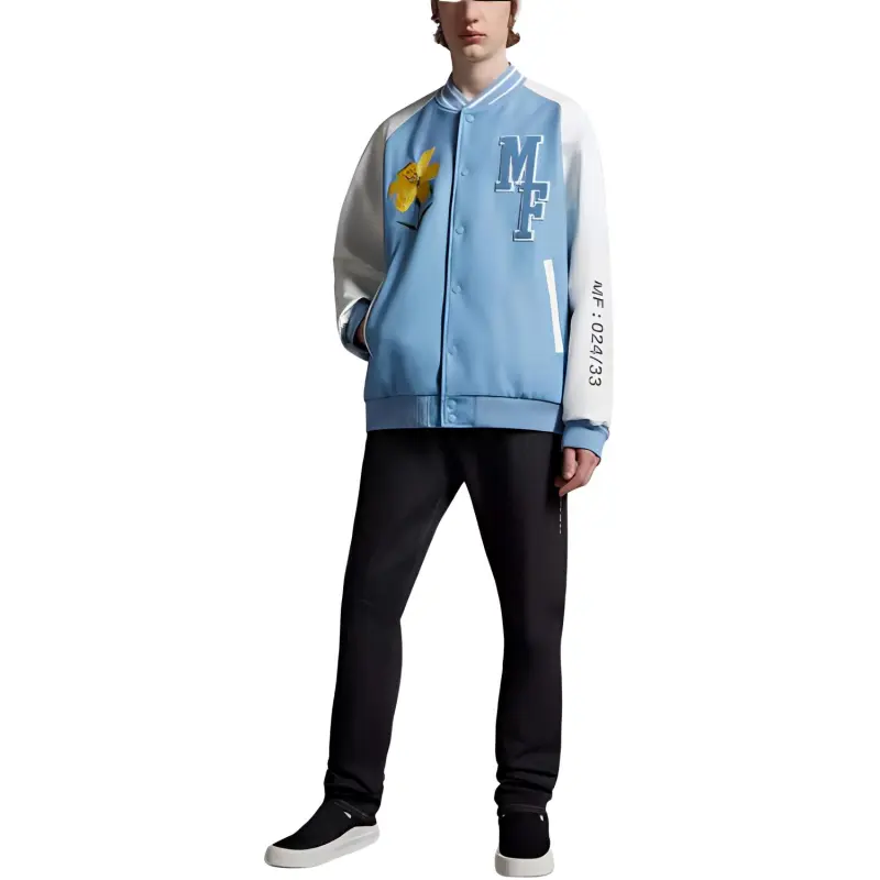 Fragment Design X Moncler X FRGMT Co-branded SS23 Baseball Jerseys Unisex Blue-2