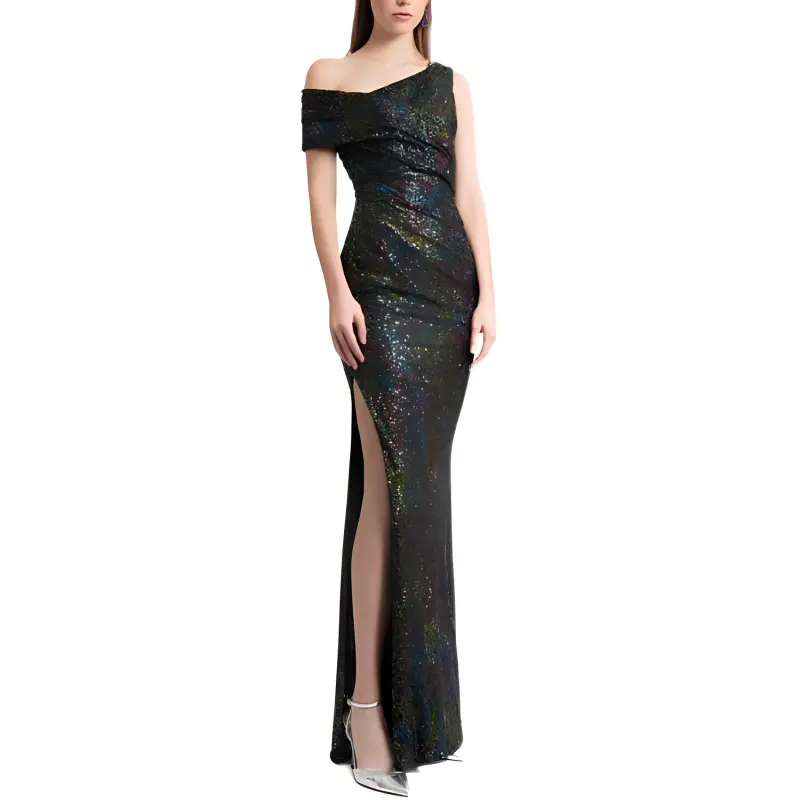 Gemy Maalouf Sequinned Long sleeve Gown-2