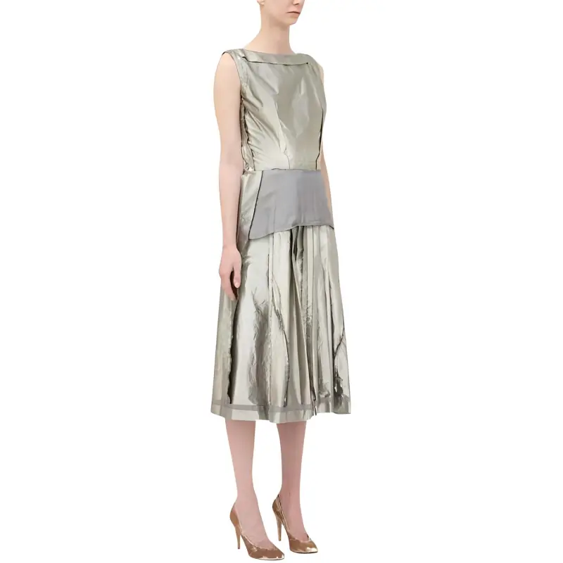 Maison Margiela Patchwork Sleeveless Midi Dress-2