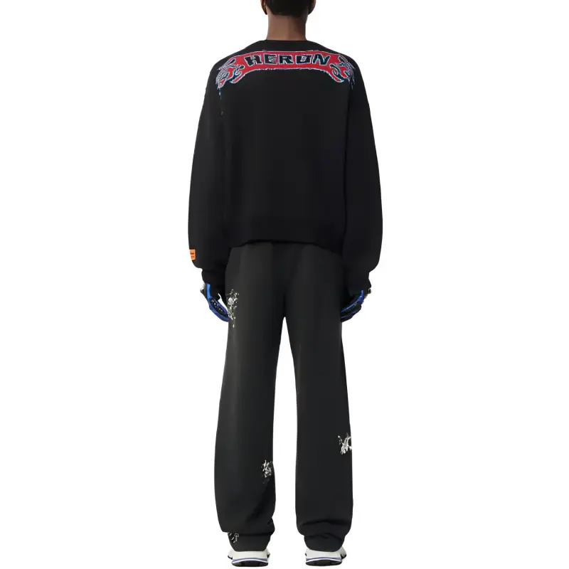 HERON PRESTON Paint-splatter Cotton Track Trousers-3