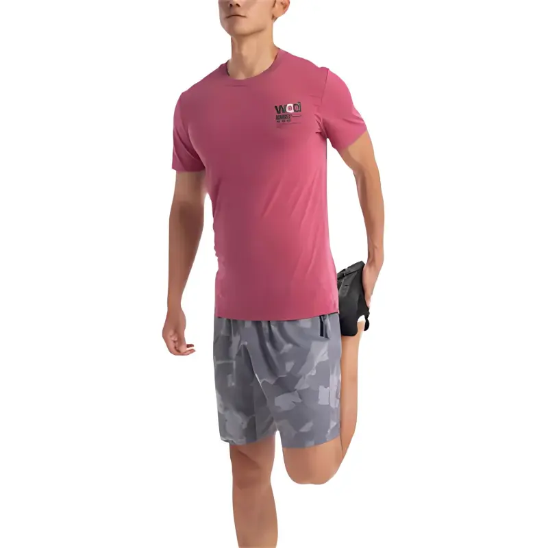 DECATHLON DOMYOS T Shirt Men's Hibiscus Pink-1