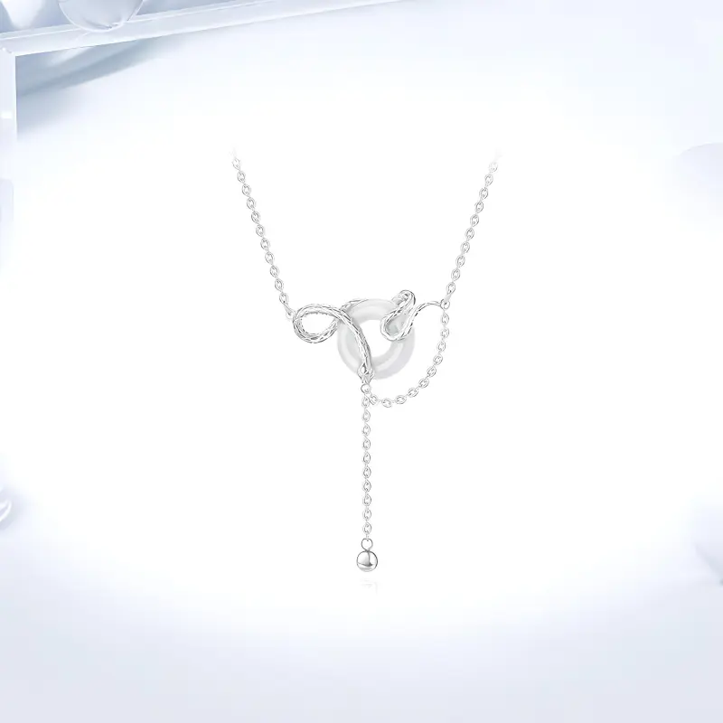 Love Link Chalcedony Necklaces Women's-1