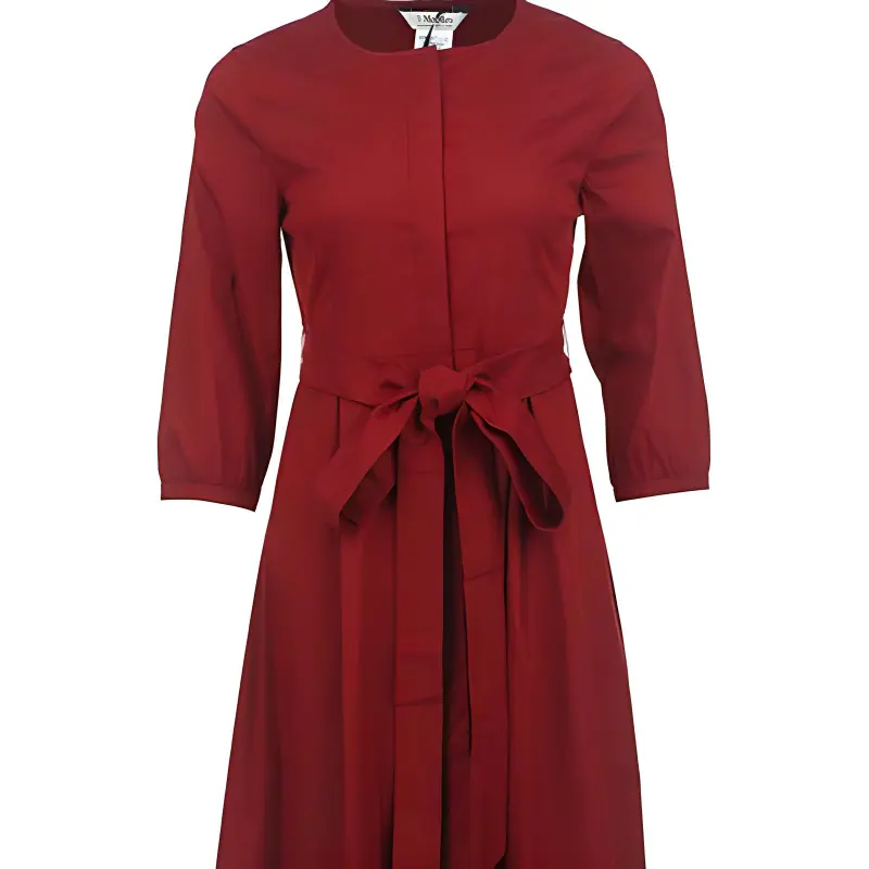'S MAX MARA Long Sleeved Dress Women's Red-3