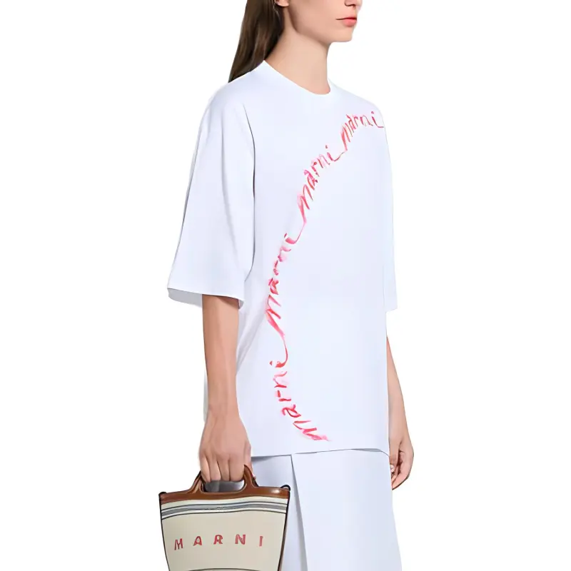 MARNI Logo Printed Oversized T Shirt-3