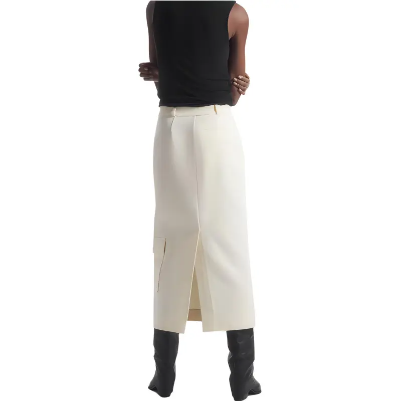 COS Casual Long Skirts Women's Ecru-2