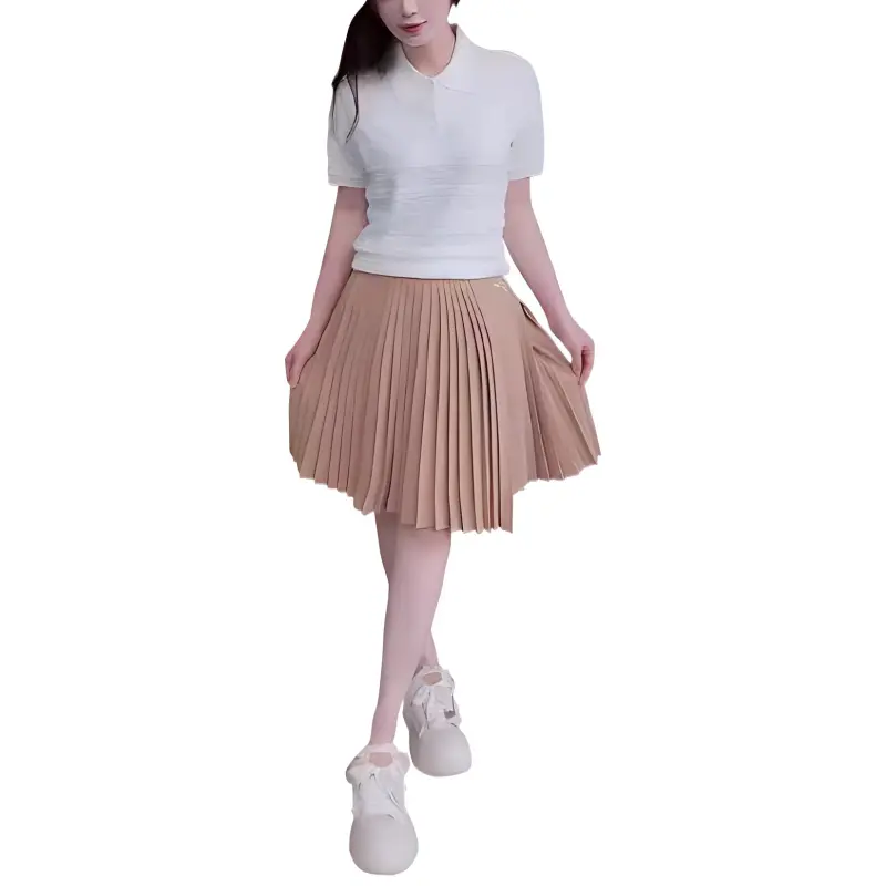 RAPIDO Casual Short Skirts Women's Beige-2