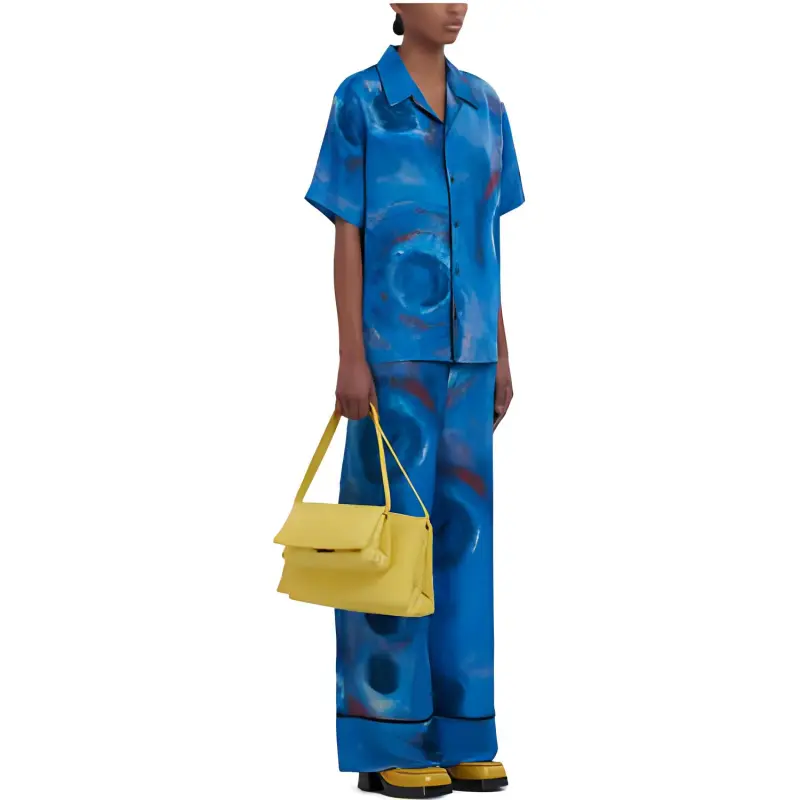 MARNI Allover Printed Wide Leg Trousers-3
