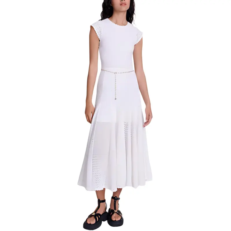 Maje Crochet knit Maxi Dress-1