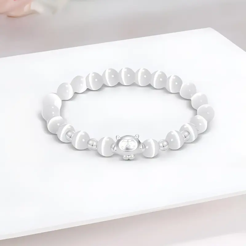 FUSSEM Glass Cat Eye Bracelets Women's-2