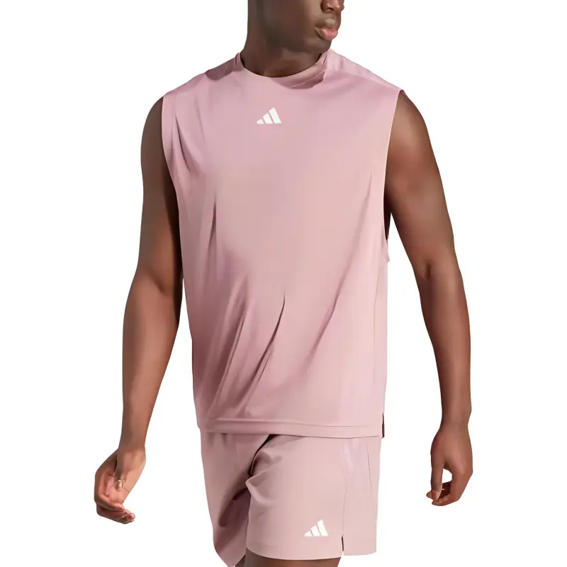 Adidas Gym Tank Tops Men Pink-3