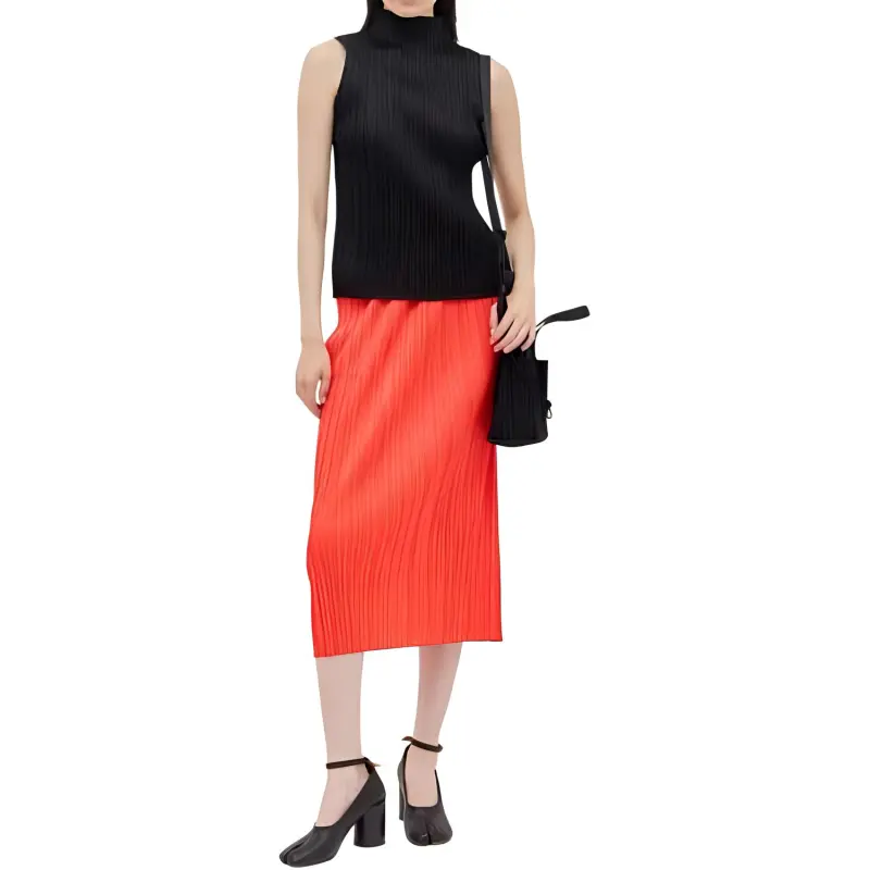 PLEATS PLEASE ISSEY MIYAKE Tank Top Women's Black-3