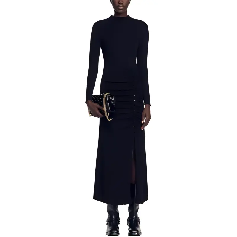 Sandro Long Sleeved Dresses Women's Black-2