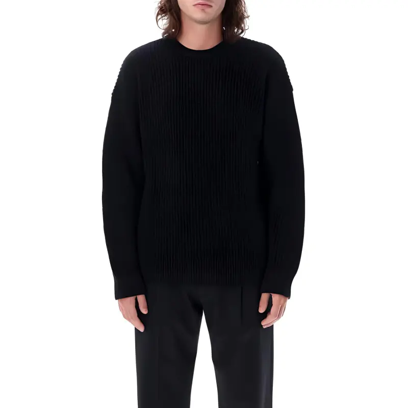 Marine Serre Ribbed Knit Crewneck Jumper-4
