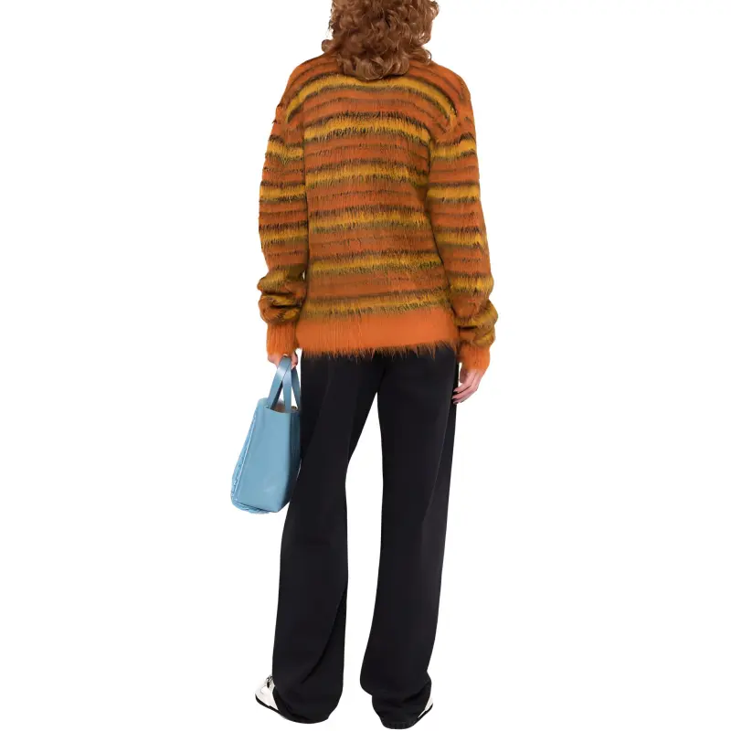 MARNI Striped Knitted Cardigan-3