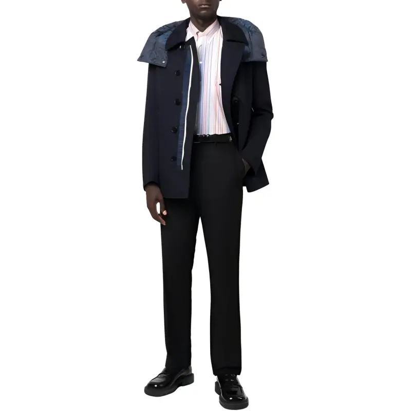 ETRO Double Breasted Long Sleeved Coat-1