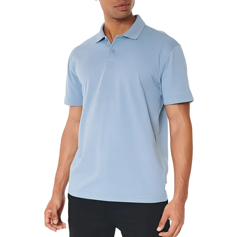 Hollister Polo Shirt Men's Light Blue-2