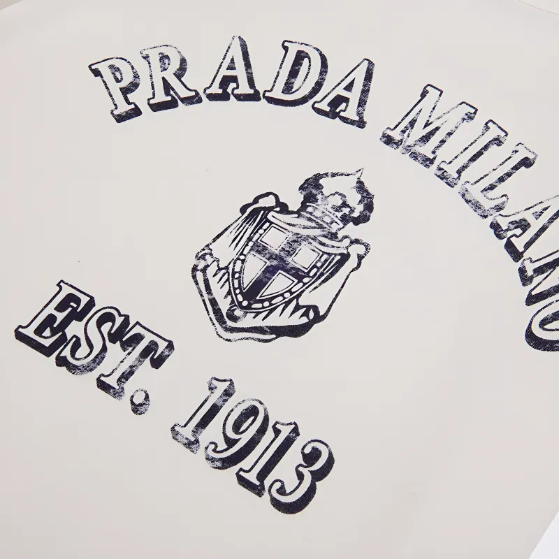 PRADA Logo Printed Short Sleeved T Shirt-6