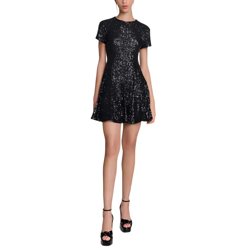 Maje Sequinned Mini Dress-1