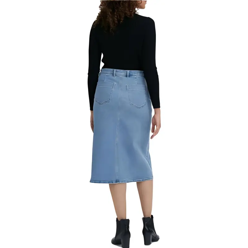 UNIQLO Denim Long Skirts Women's Sea Blue-1