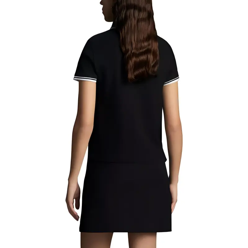 Moncler FW23 Logo Patch Polo Shirt Polo Shirt Women's Black-3