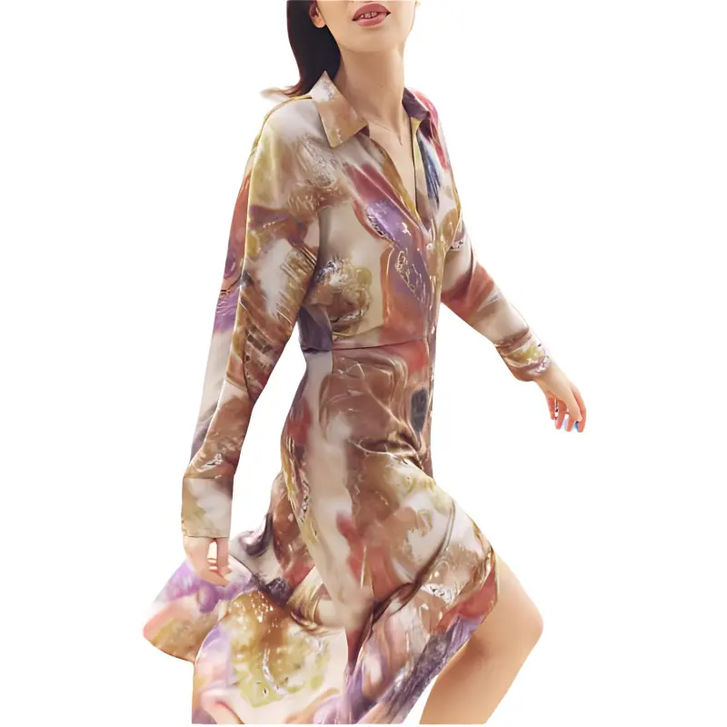 ZARA Long Sleeved Dresses Women's Multicolor-2