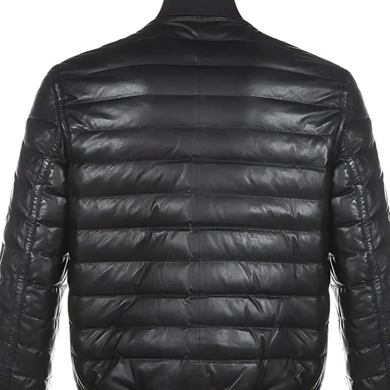 EMPORIO ARMANI Leather Jacket Men's Black-4