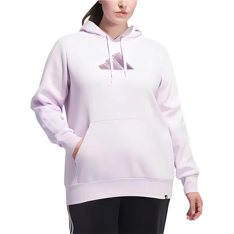 Adidas Free Shipping With AdiClub Holiday Graphic 3-Stripes Oversized Hoodie Plus Size-1