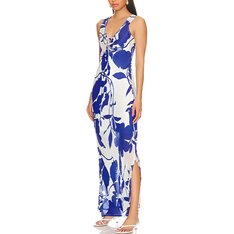 FAITHFULL THE BRAND Sleeveless Dress Women's Two-Tone-2
