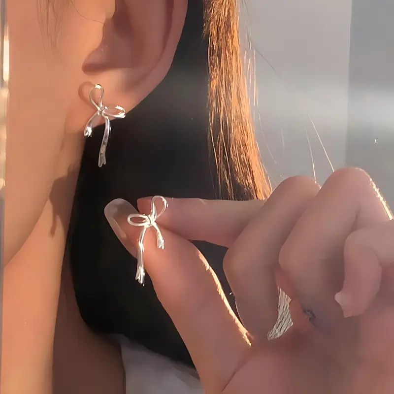 SWEET PLANET S925 Silver Stud Earrings Women's-3