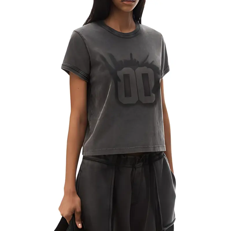 Alexander Wang Graphic Printed Crewneck T Shirt-2