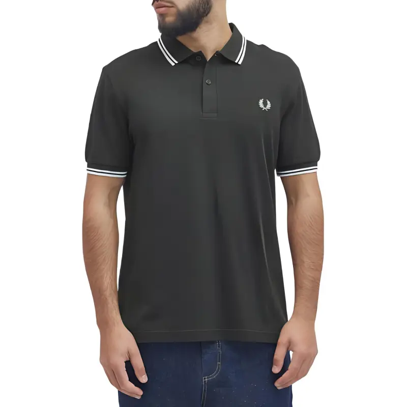COMME DES GARCONS SHIRT Logo Embroidered Straight Hem Polo Shirt-3