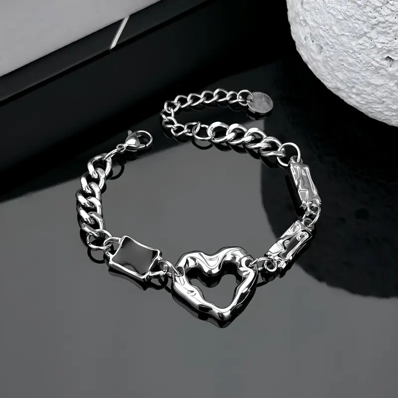 ENFANTIN Titanium Steel Glue Drip Bracelets Unisex-3