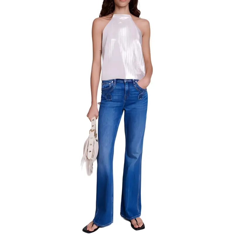 Maje Metallic Halterneck Top-1