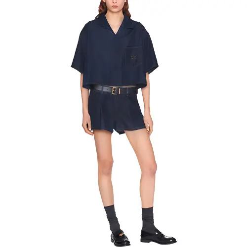MIU MIU Casual Shorts Women's Blue