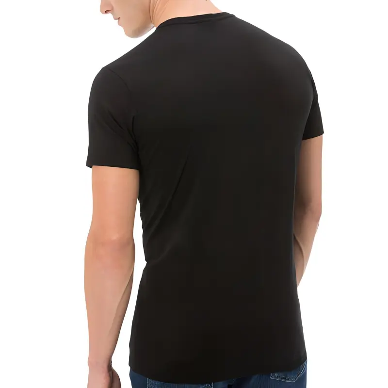 LACOSTE Crocodile Logo patch V neck T shirt-2