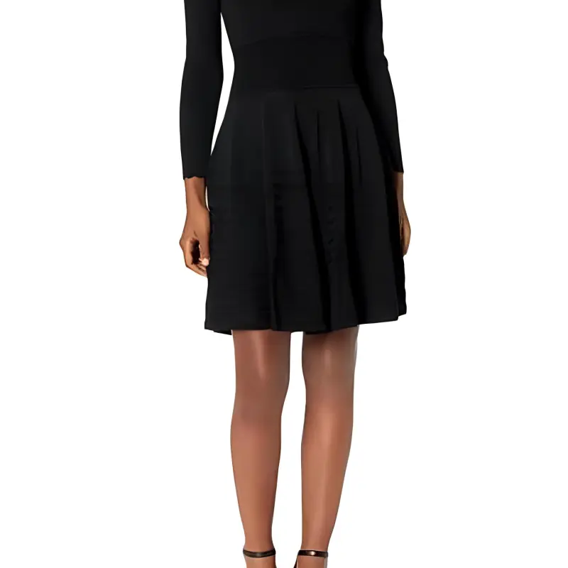 EMPORIO ARMANI Long Sleeved Dresses Women's Black-5