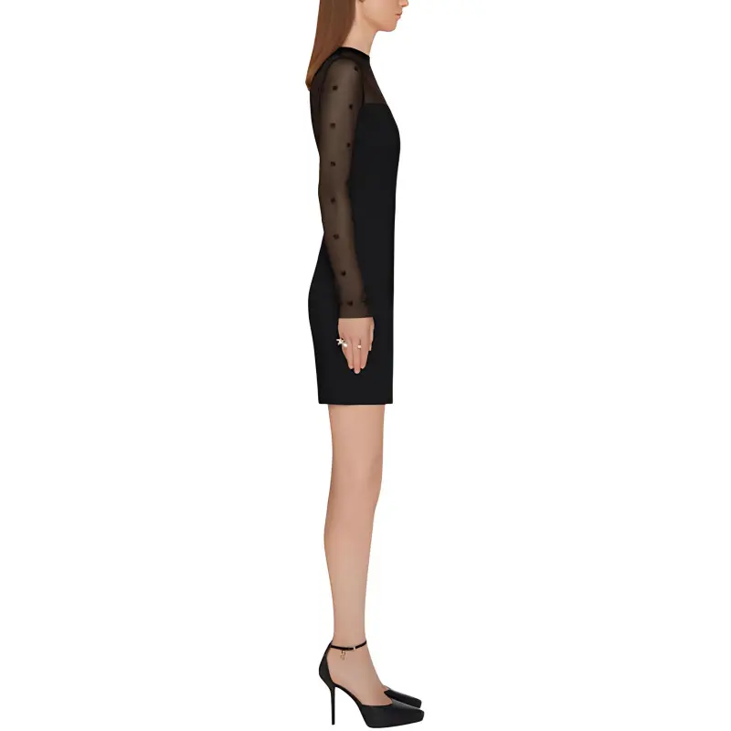 Givenchy Long-Sleeved Dresses Women's Black-3